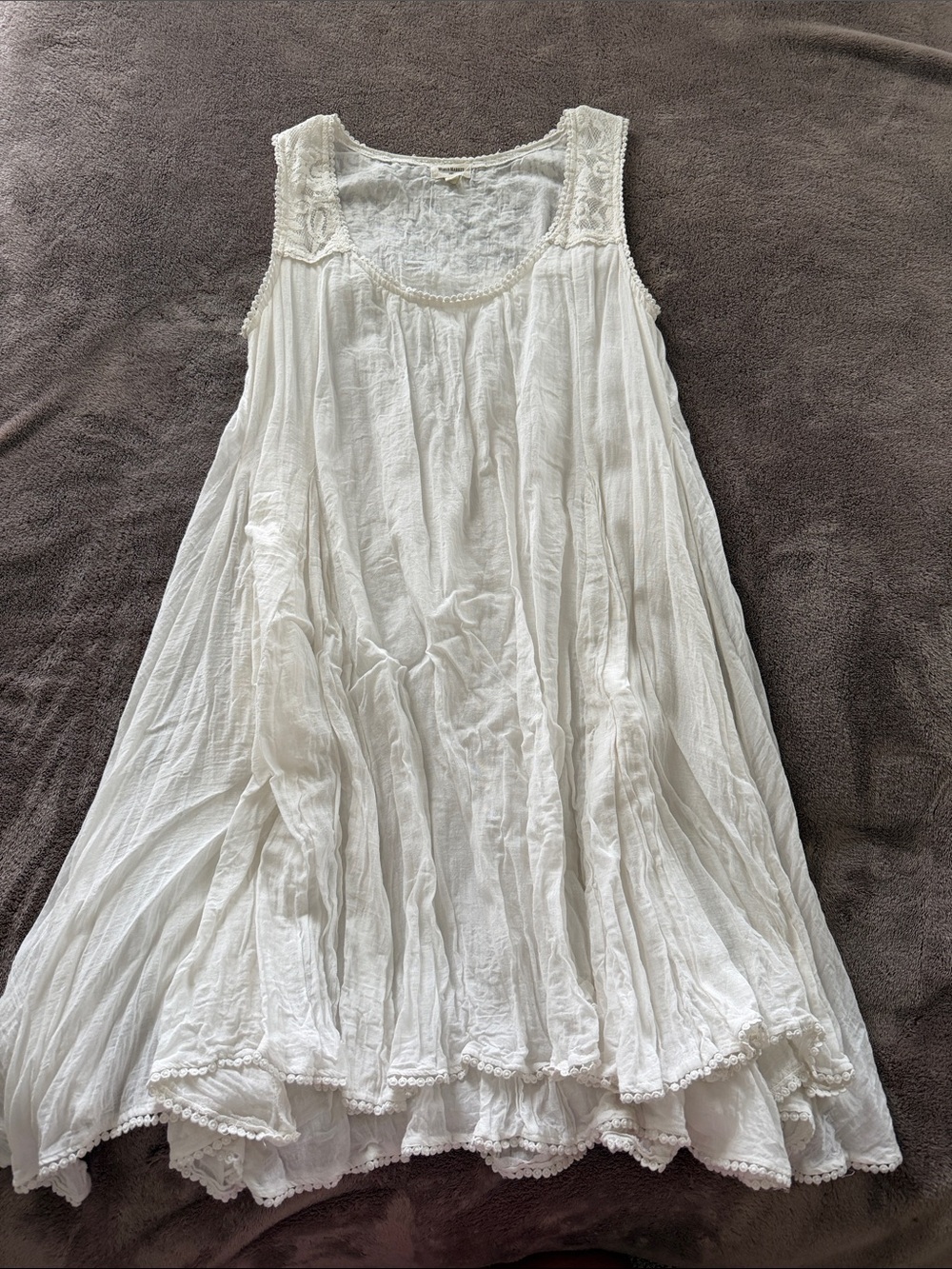 Cost Plus World Market White Boho Midi Dress